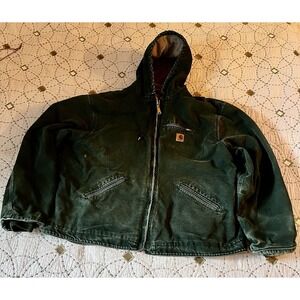 Carhartt J141 SPC Sandstone Sierra Jacket Sherpa Lined Spruce Green Mens 3XL